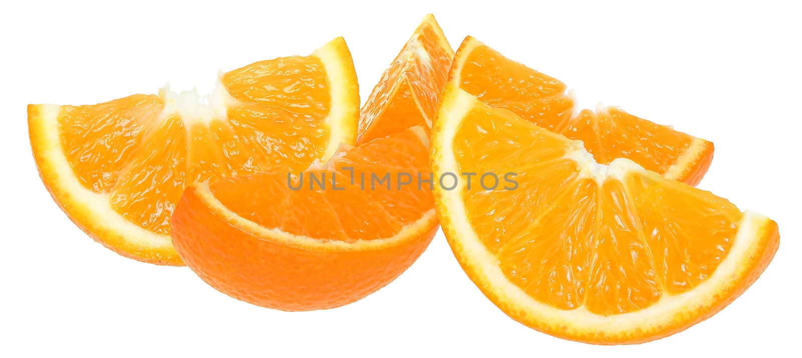 Ripe tangerines on a white background