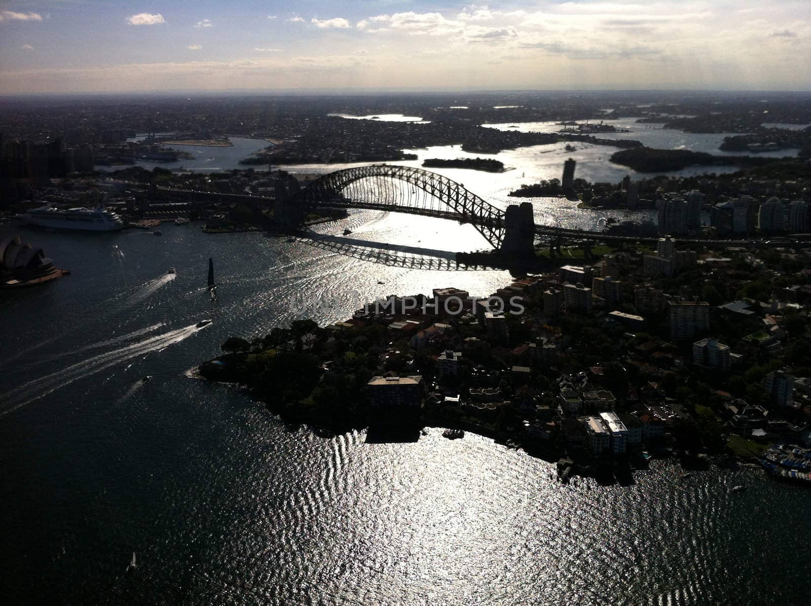 Sydney Harbour from the air by stevemunro