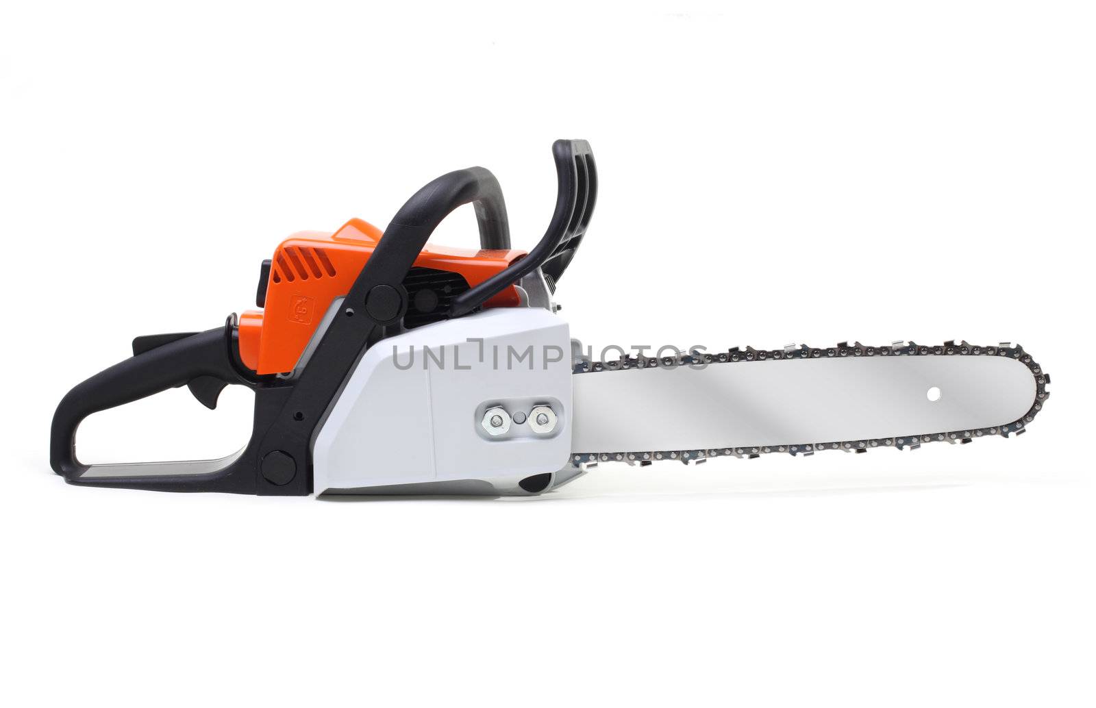 chainsaw isolated on white by rudchenko