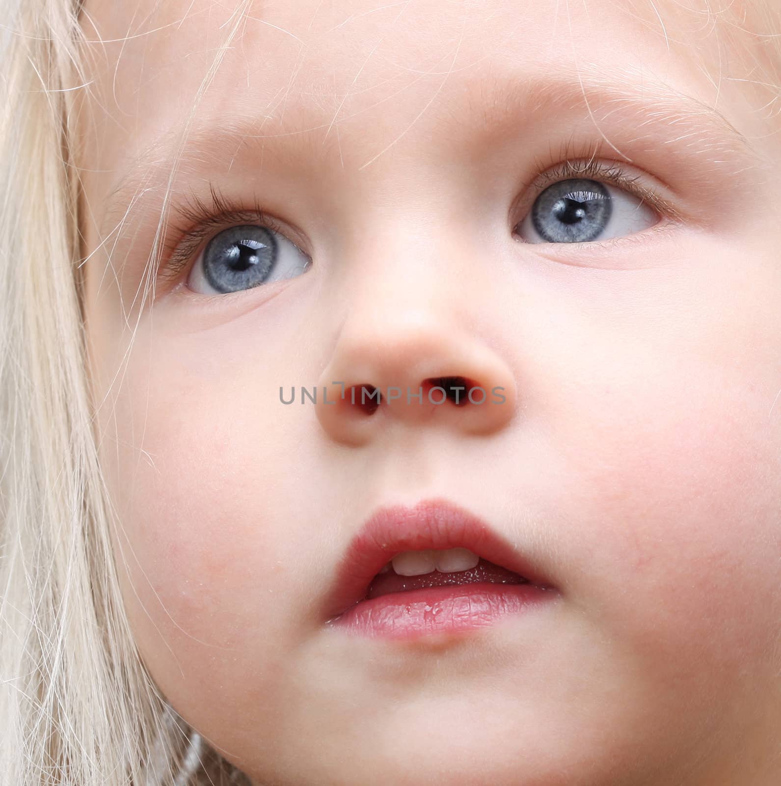 Portrait of a little baby child girl by rudchenko
