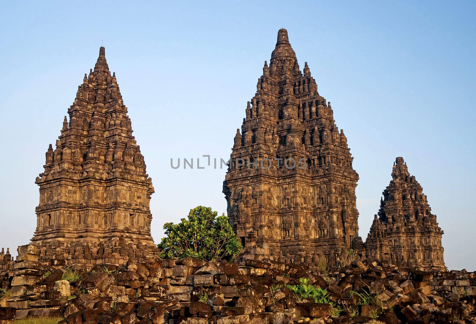 Prambanan temple near yogyakarta in java indonesia