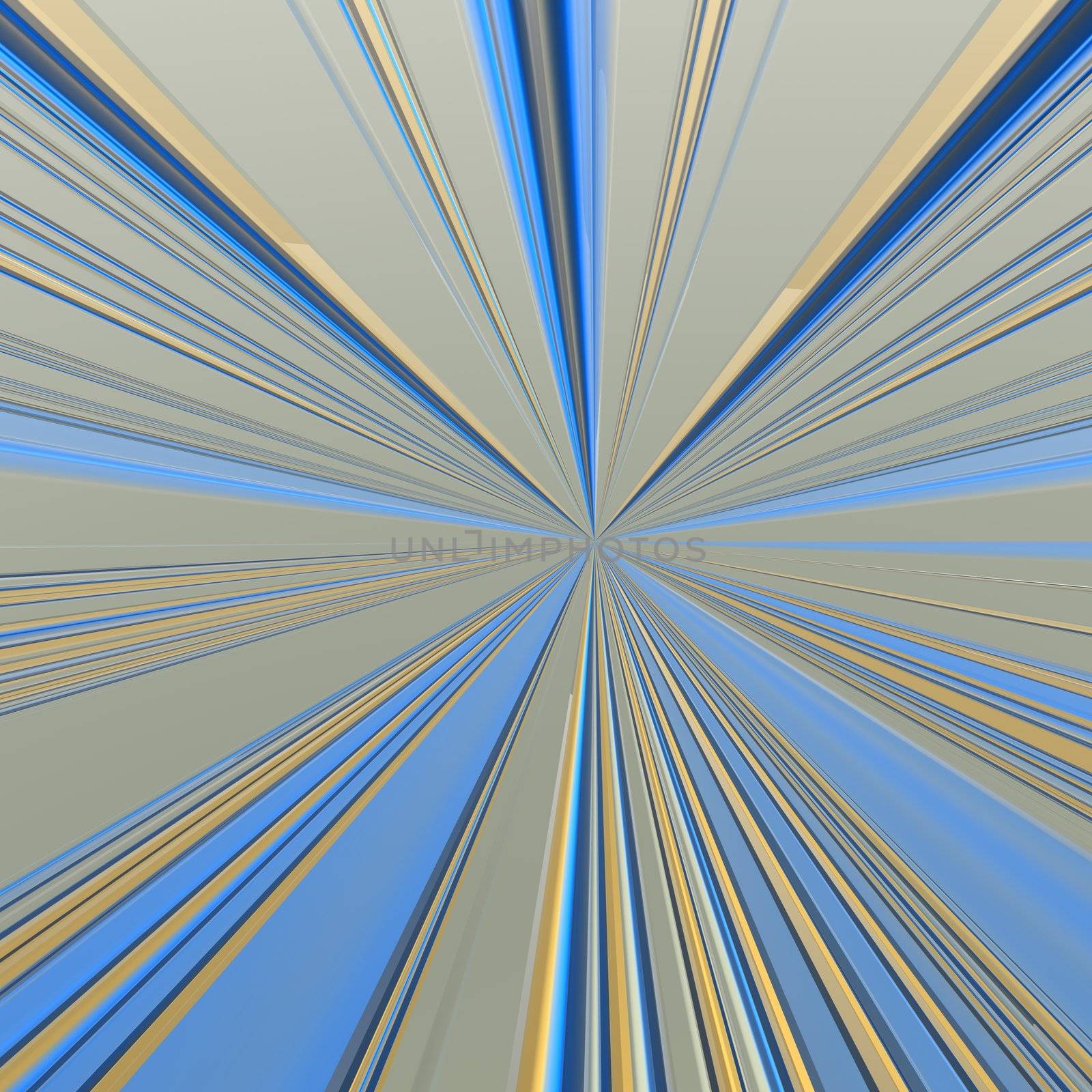 Grey, blue and yellow rays to center as background