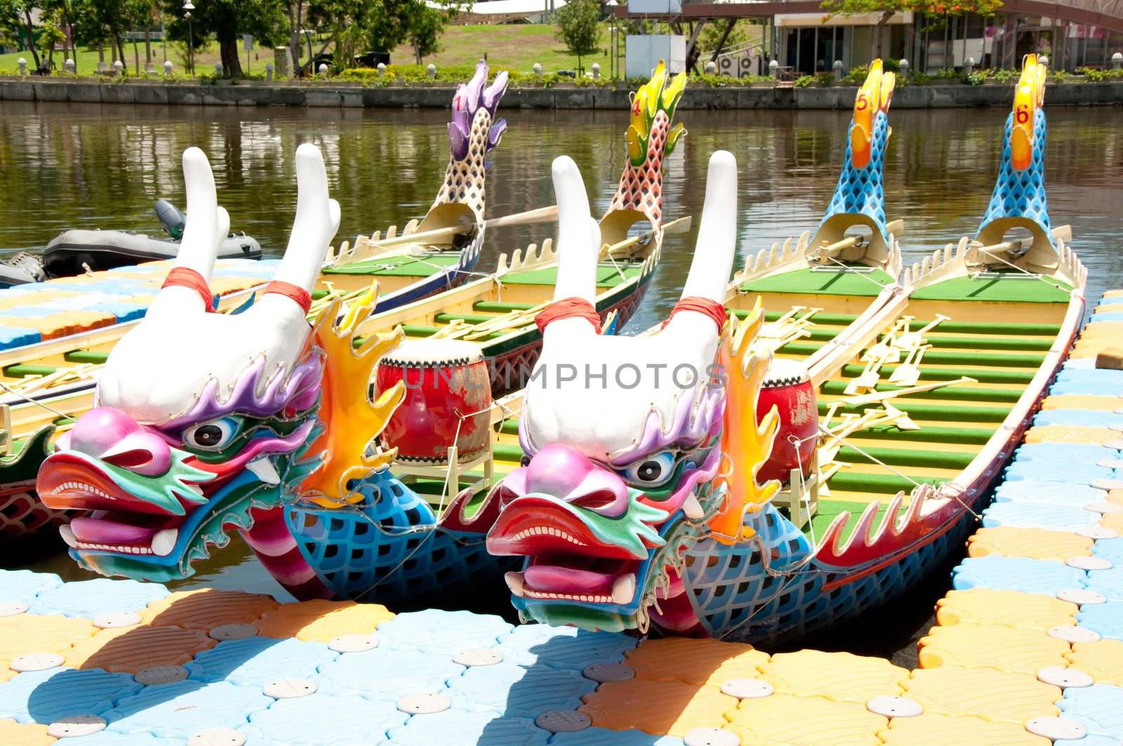 Waiting for the Dragon Boat race in Asia