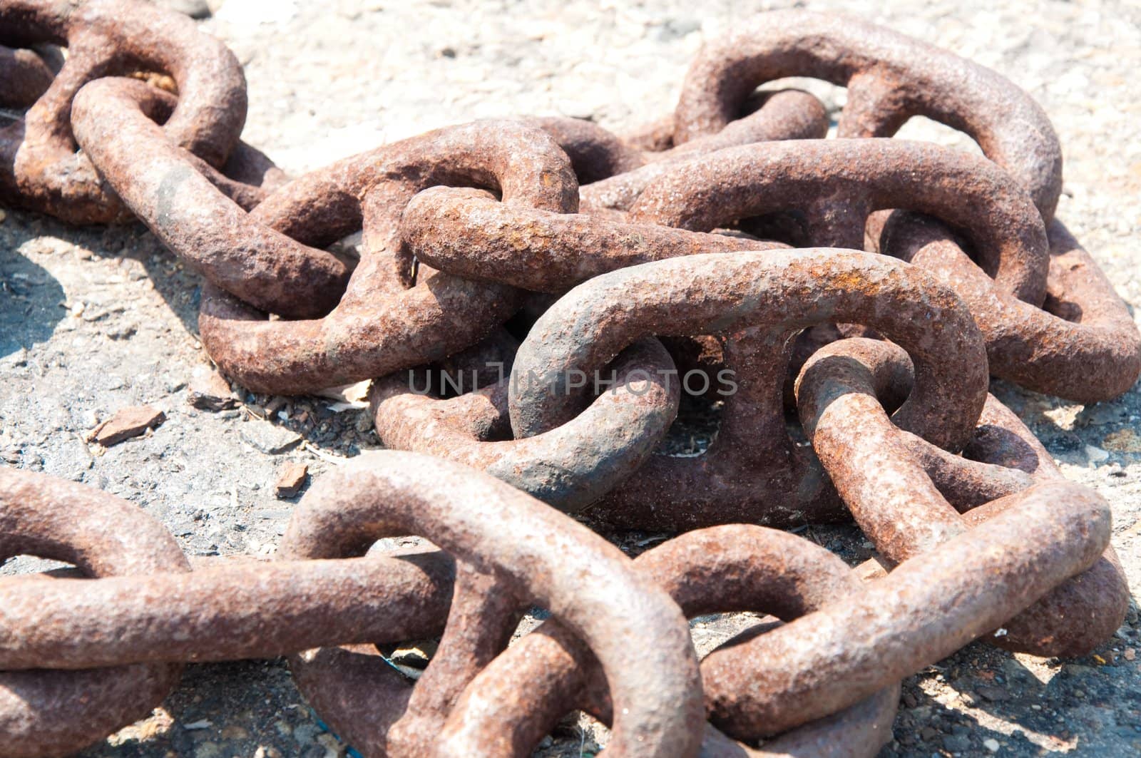the Old rusty chain in The coast
