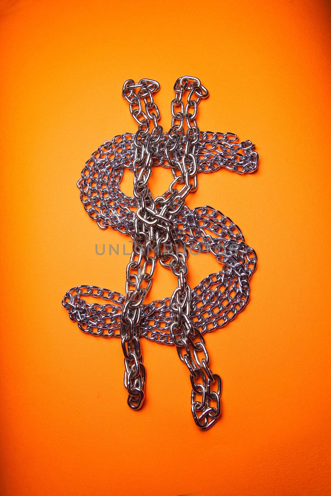 Concept and ideas: Dollar Sign In Metal Chains