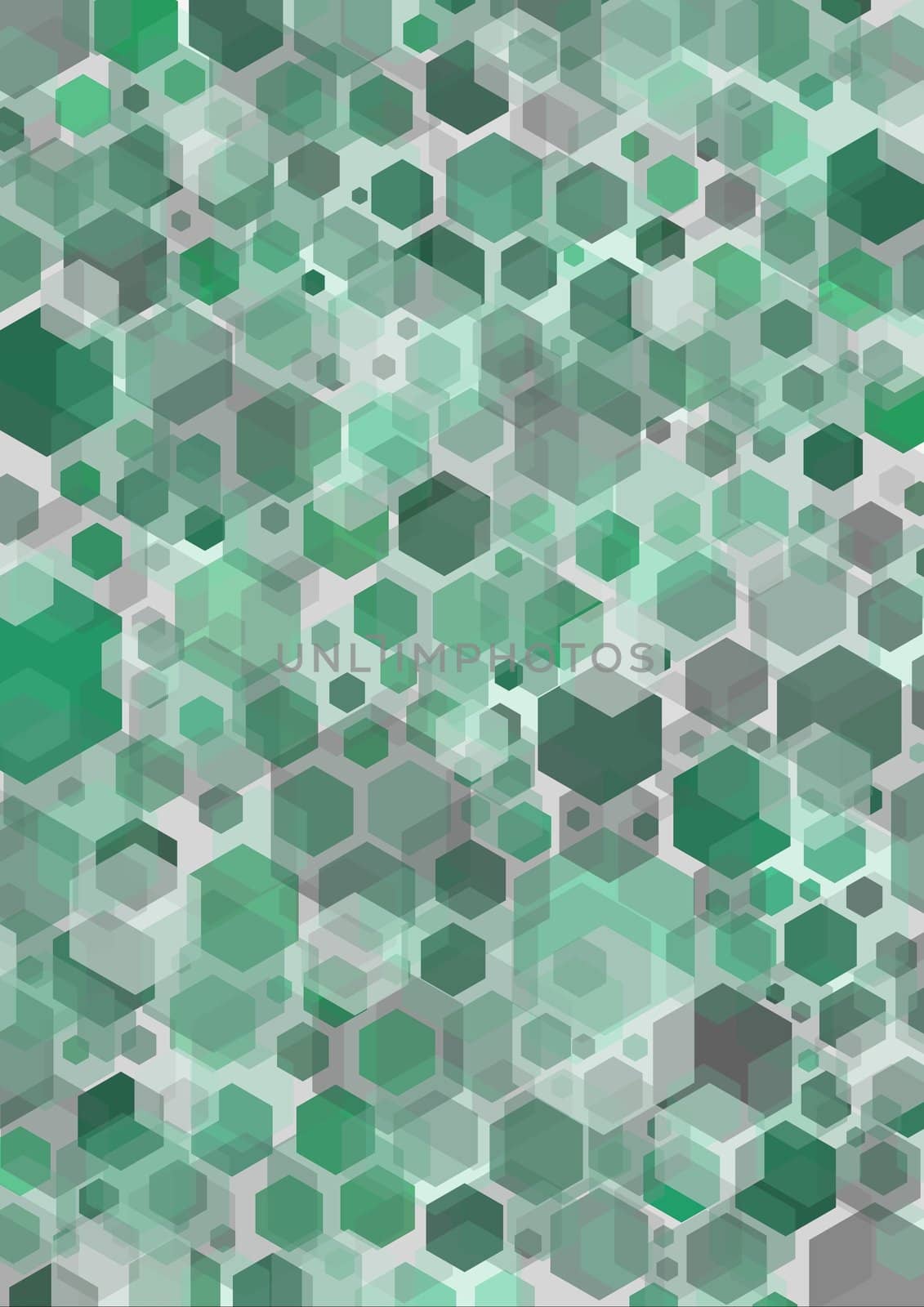 Green hexagonal shapes
