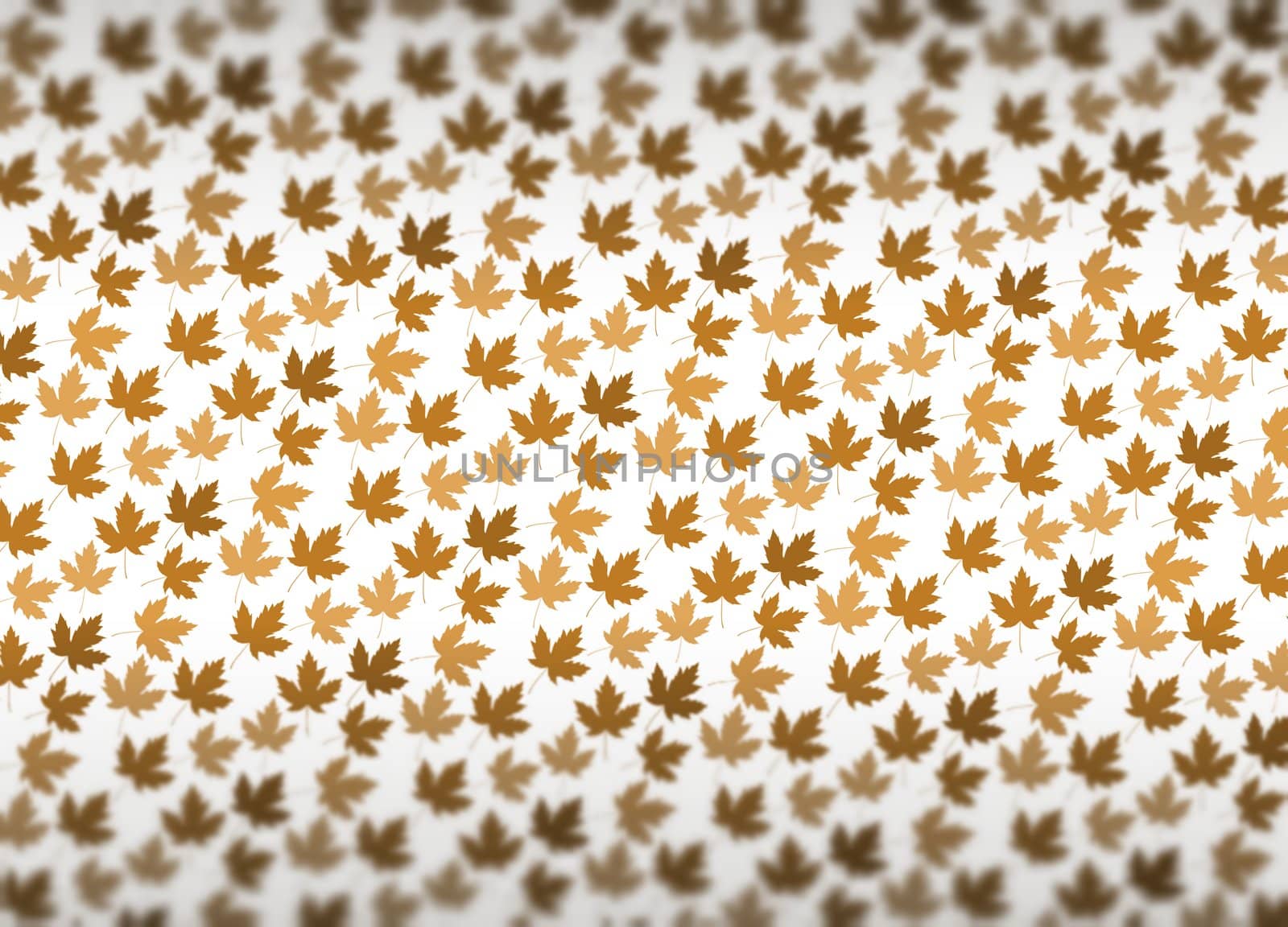 Illustration of brown maple leaves background
