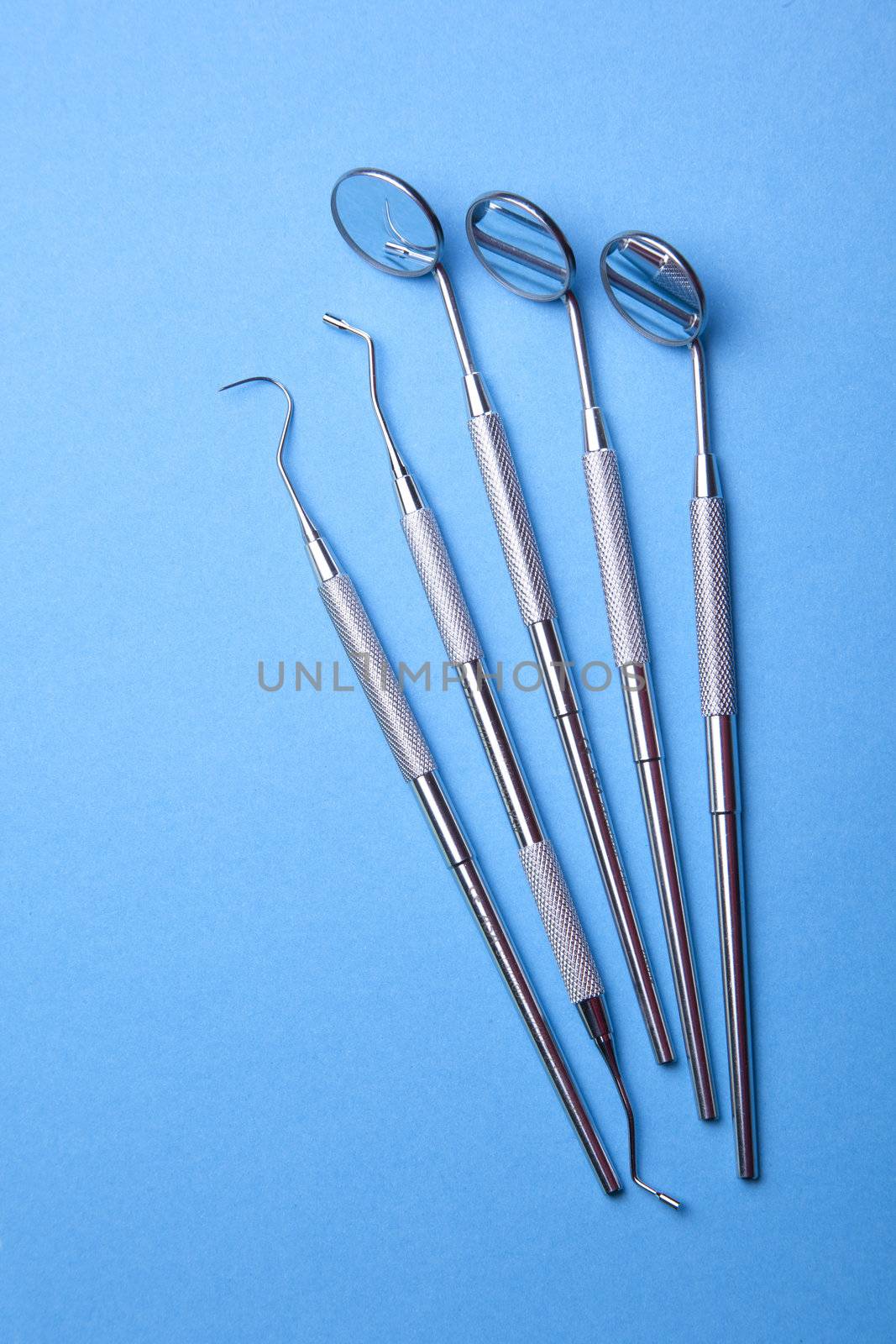 Group of Angled Mirrors - Dental Instruments