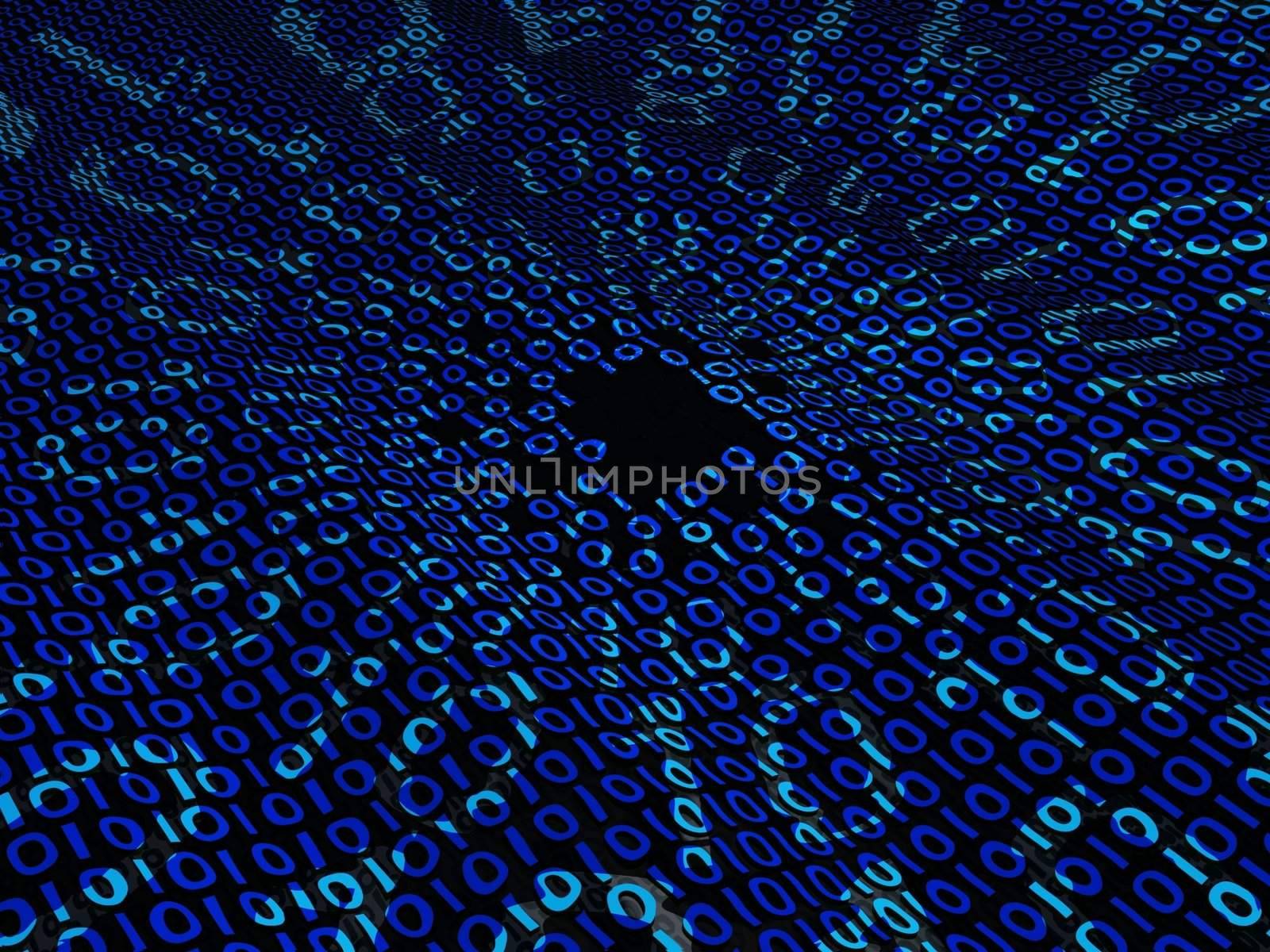 Binary waves with broken hole