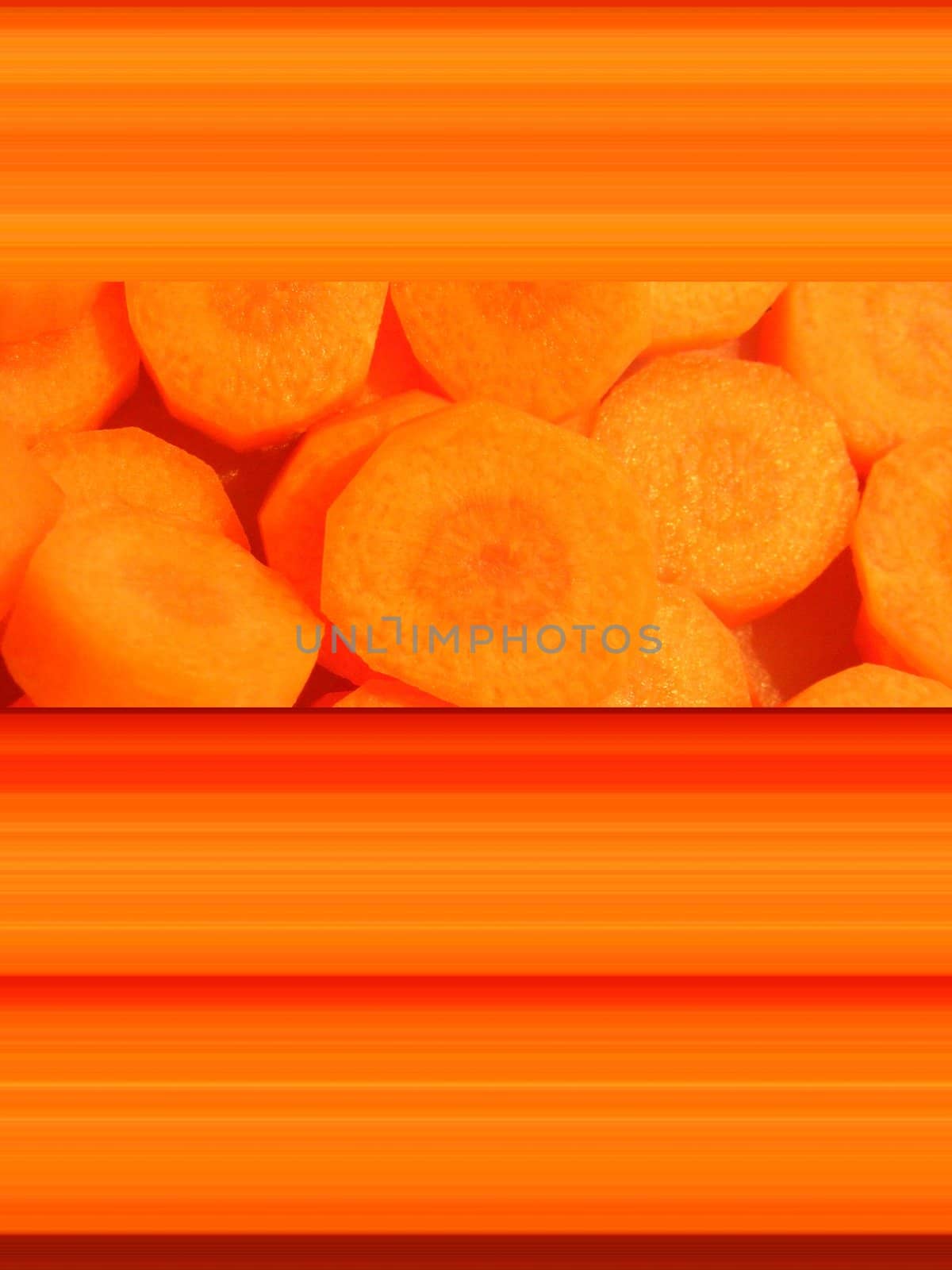 Illustration/ photo mix of carrots and lines design