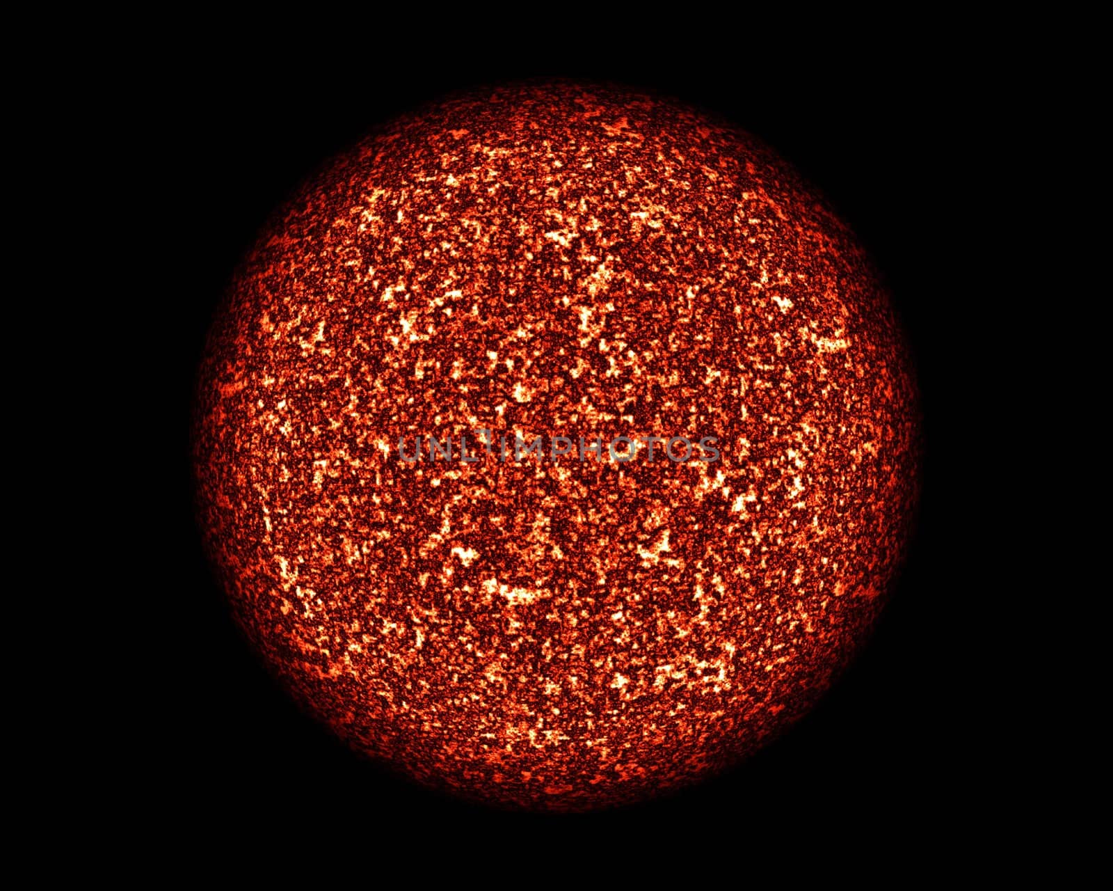 Illustrated isolated sun on a black background