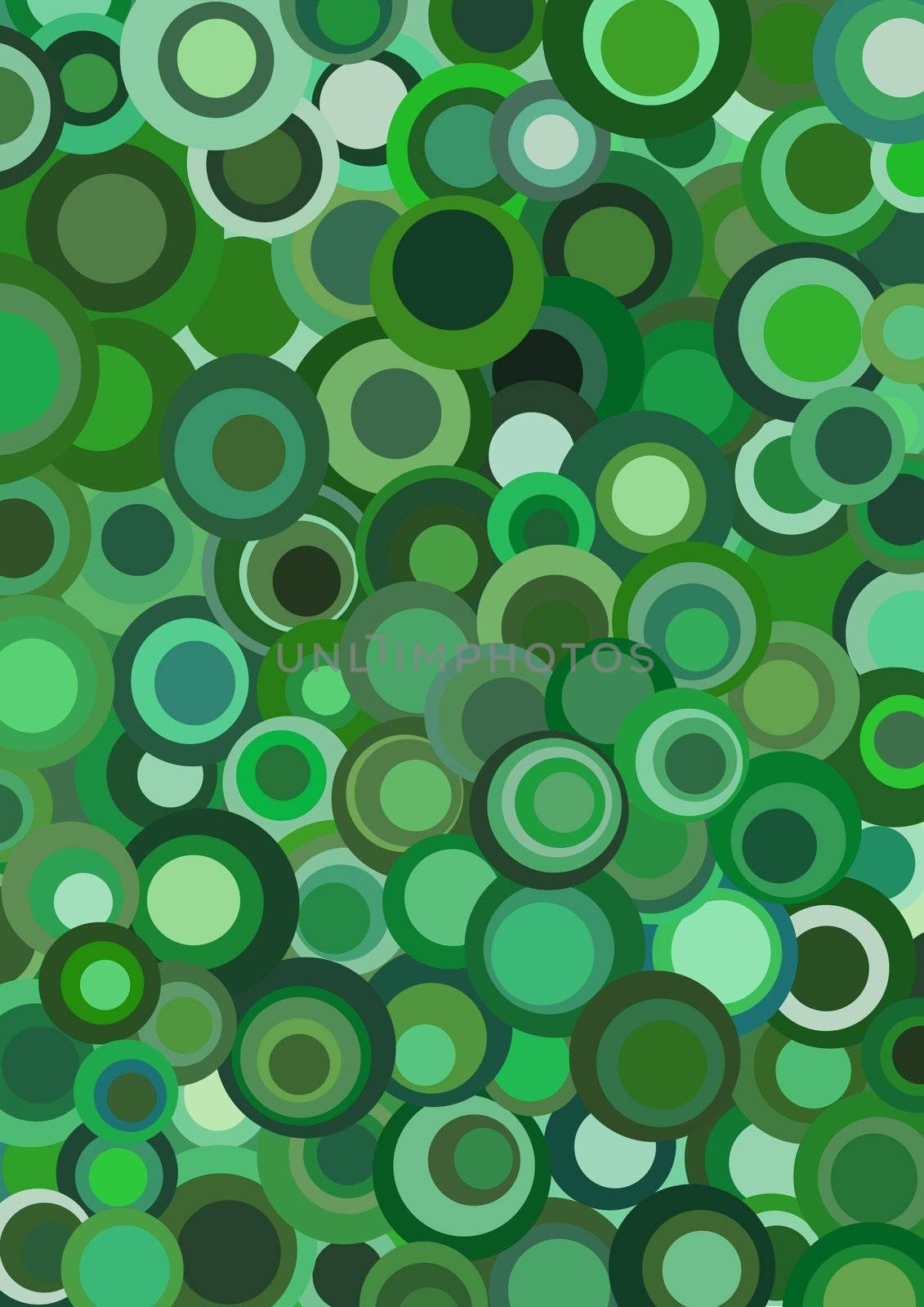 abstract Retro green circles background