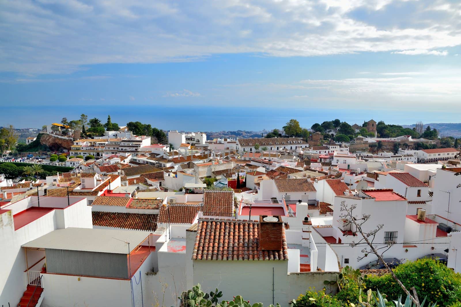 mijas, panoramic city view from the top