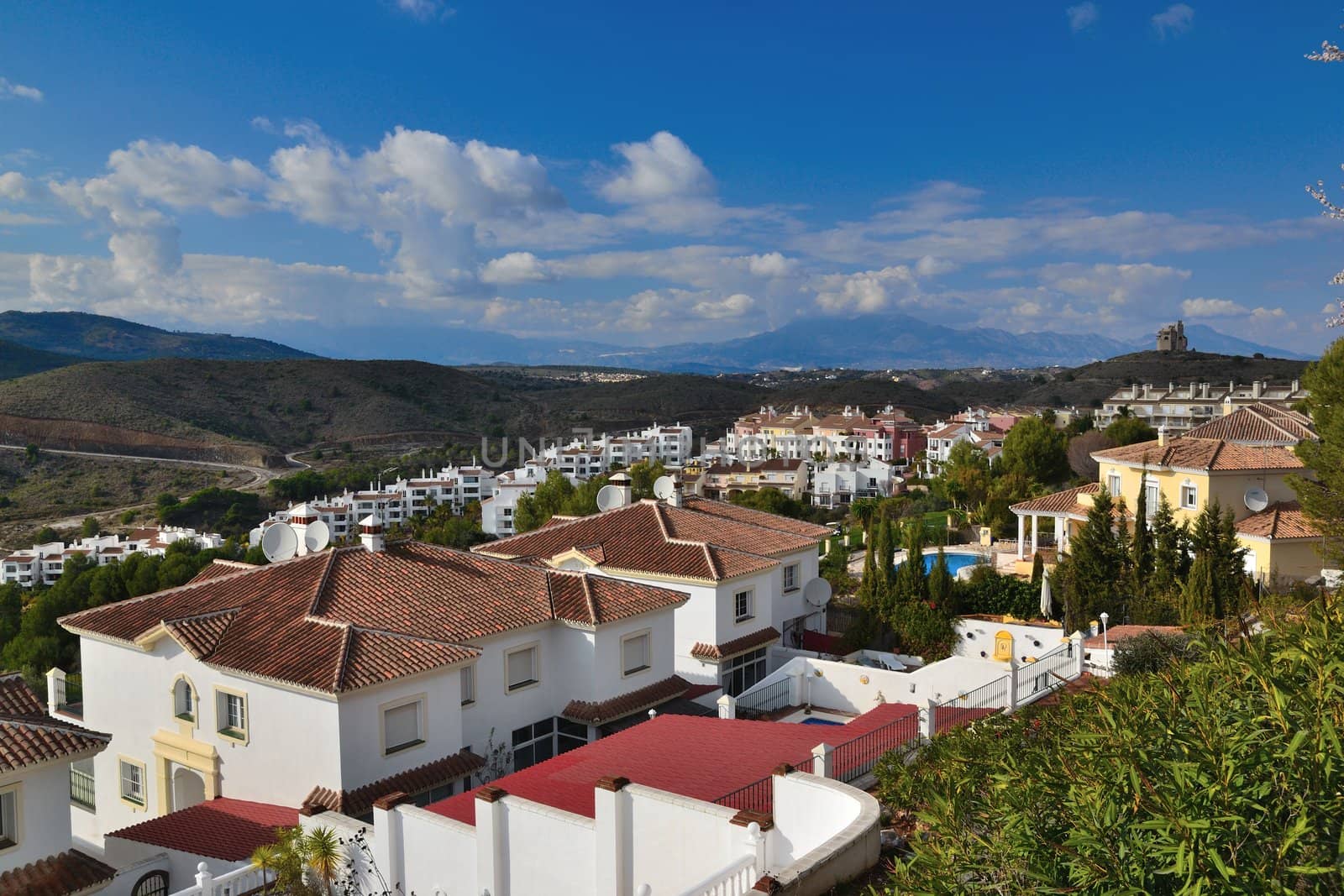 mijas, panoramic city view from the top