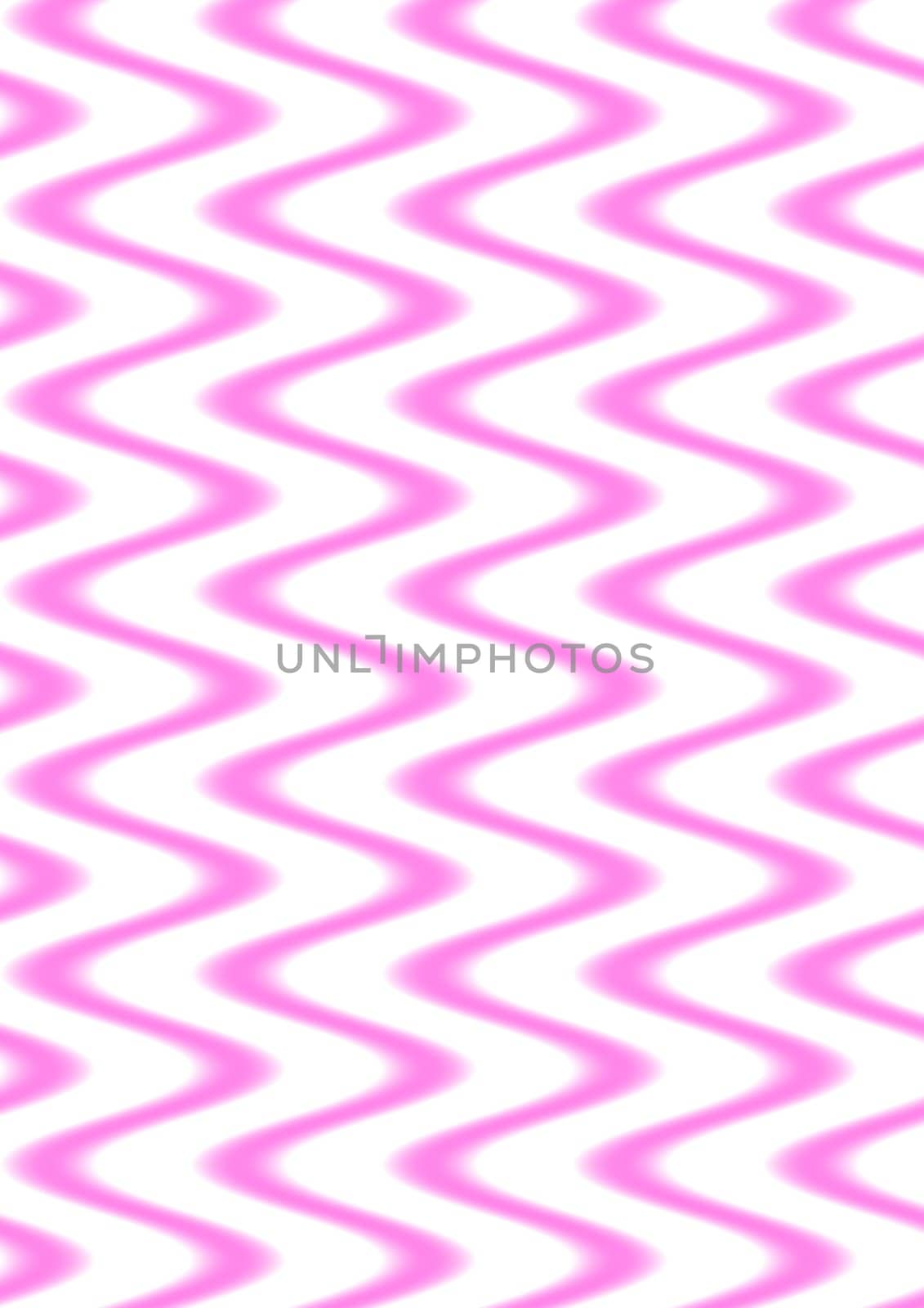 Illustration of pink and white wavy lines