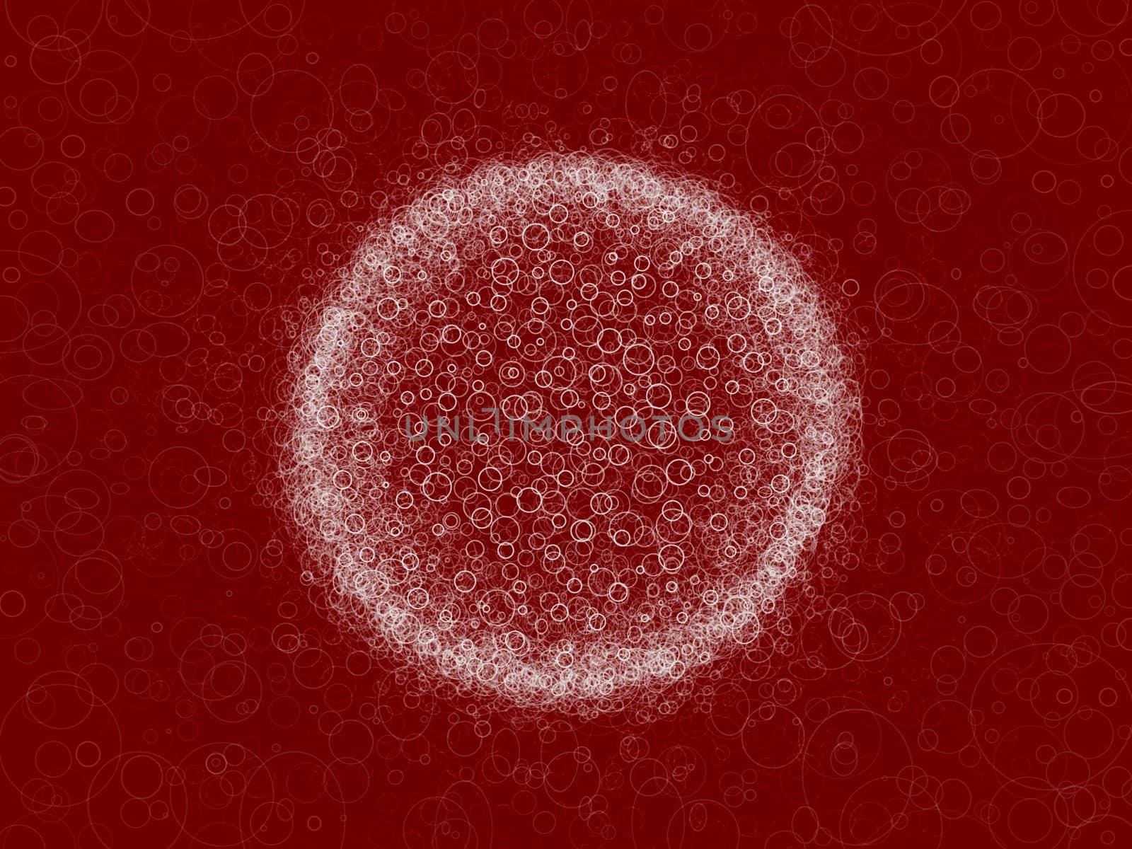 Rings, Circles, Ovals on red