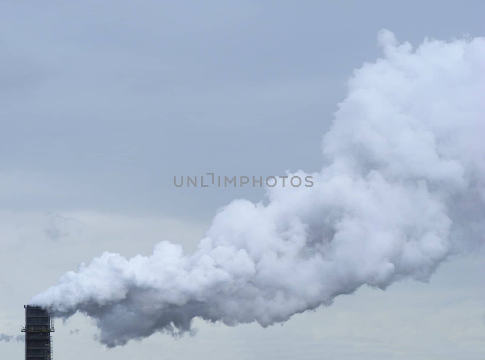 Photo of a tower pumping out steam, but can be used as pollution image