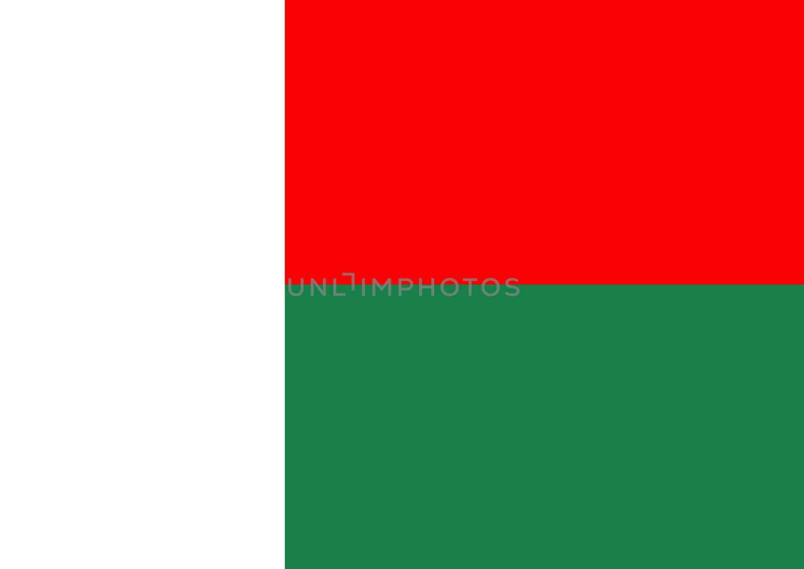 Illustrated flag of Madagascar
