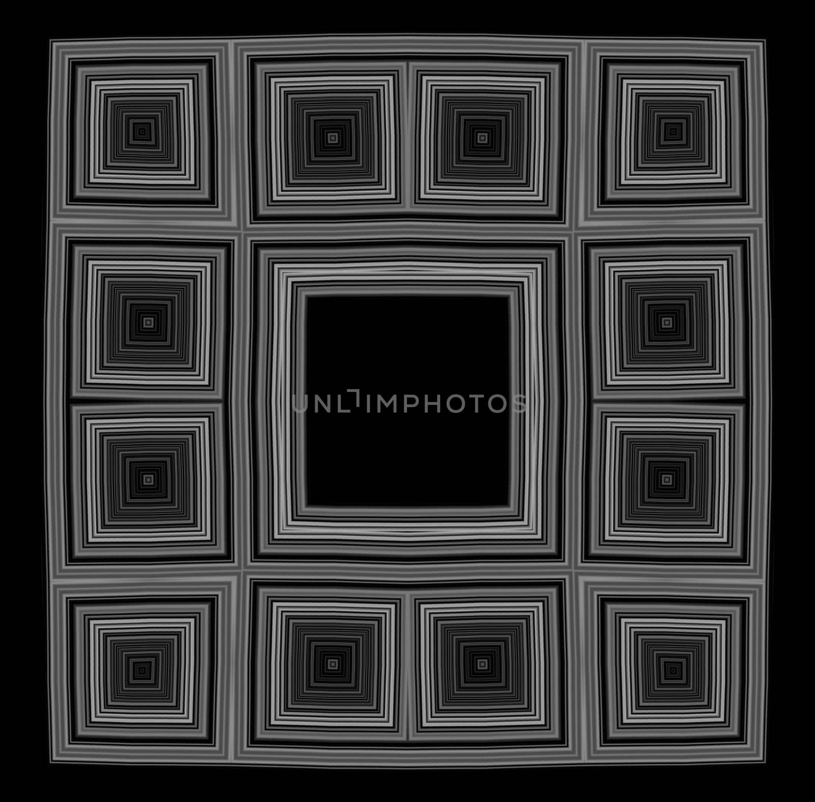 Black and white frame with repeated design