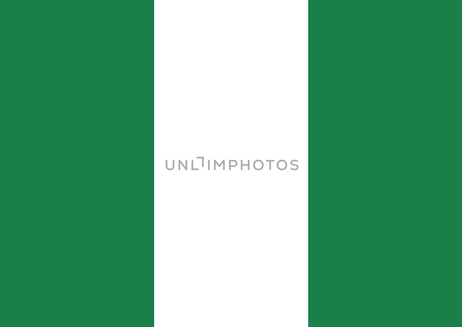 Illustrated flag of Nigeria