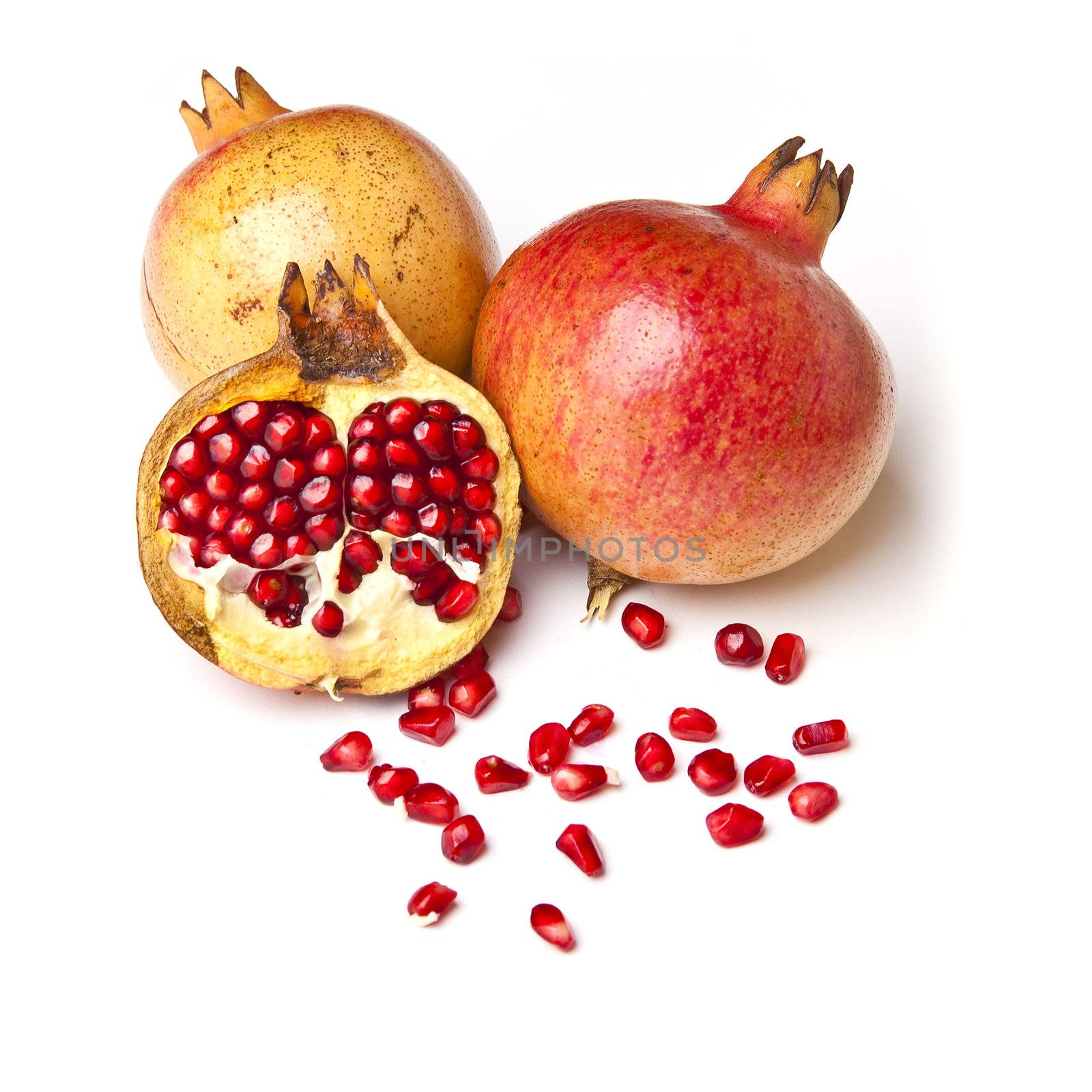 Group of Pomegranate with seeds by adamr