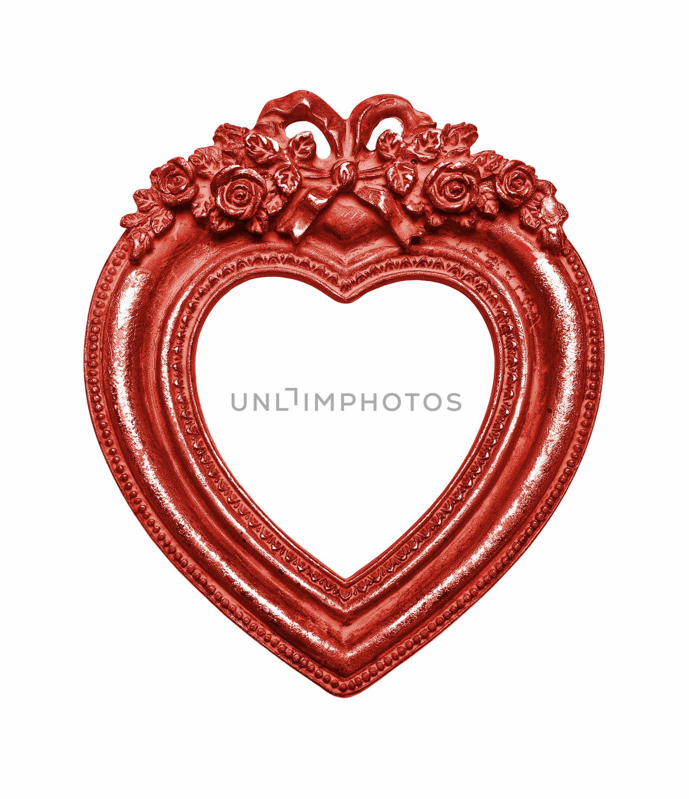 Heart Picture Frame isolated on white background, graphic design element