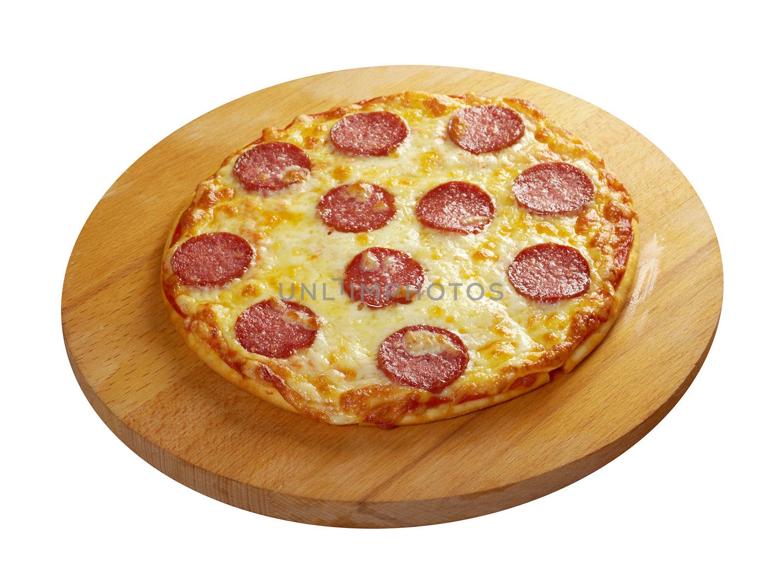 homemade pizza  Pepperoni.Closeup 