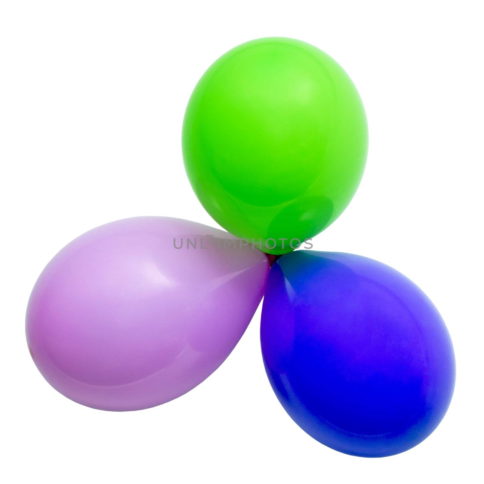 three air balls of different colors by Plus69