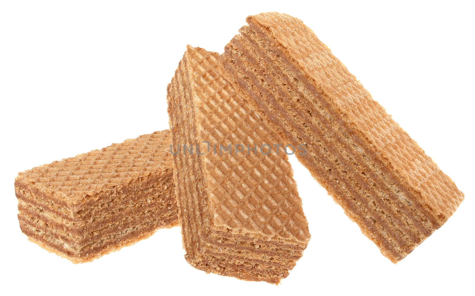 Wafers on a white background