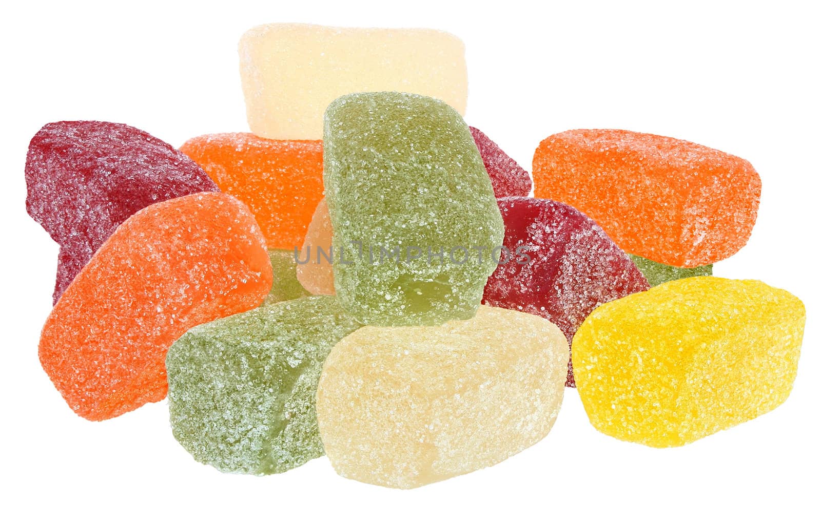 Candy on a white background.