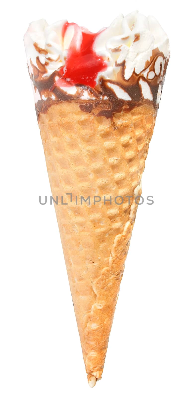 The ice-cream on white background.