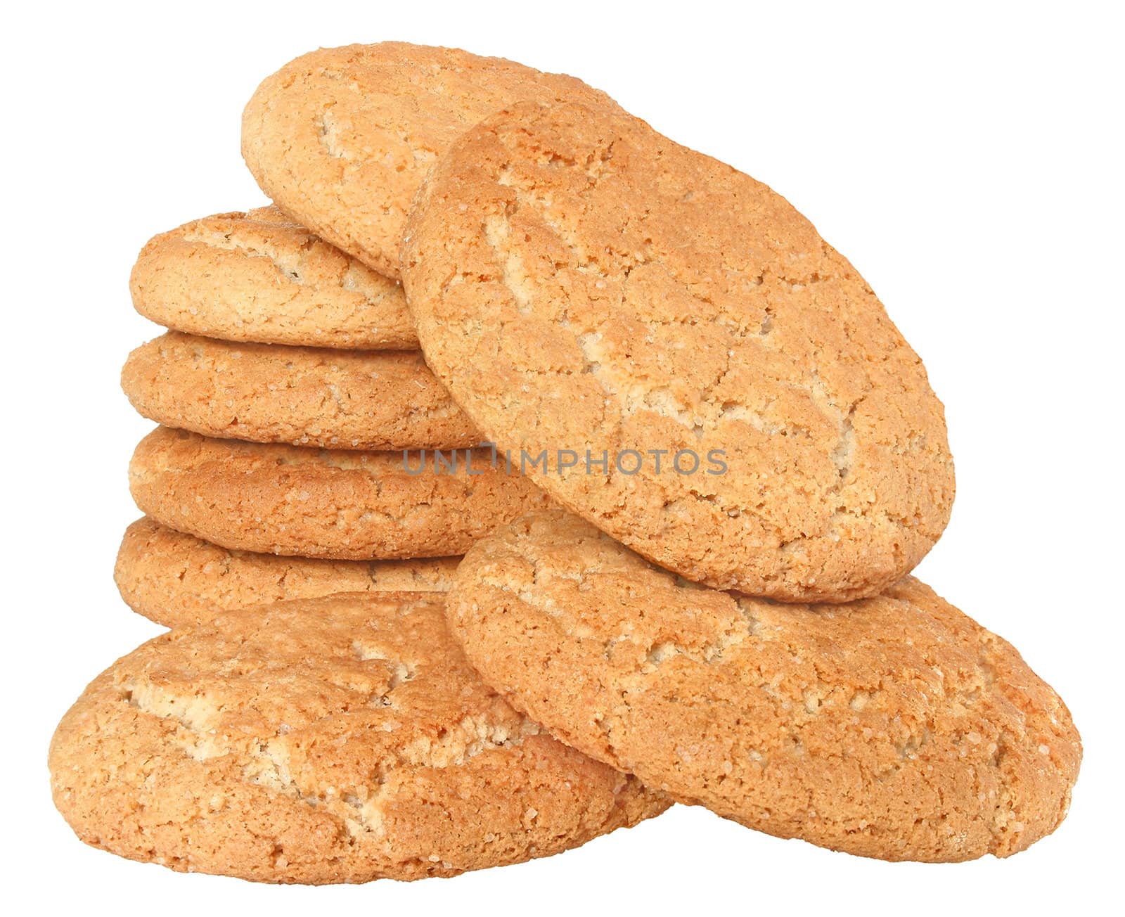Sweet cookies on a white background.