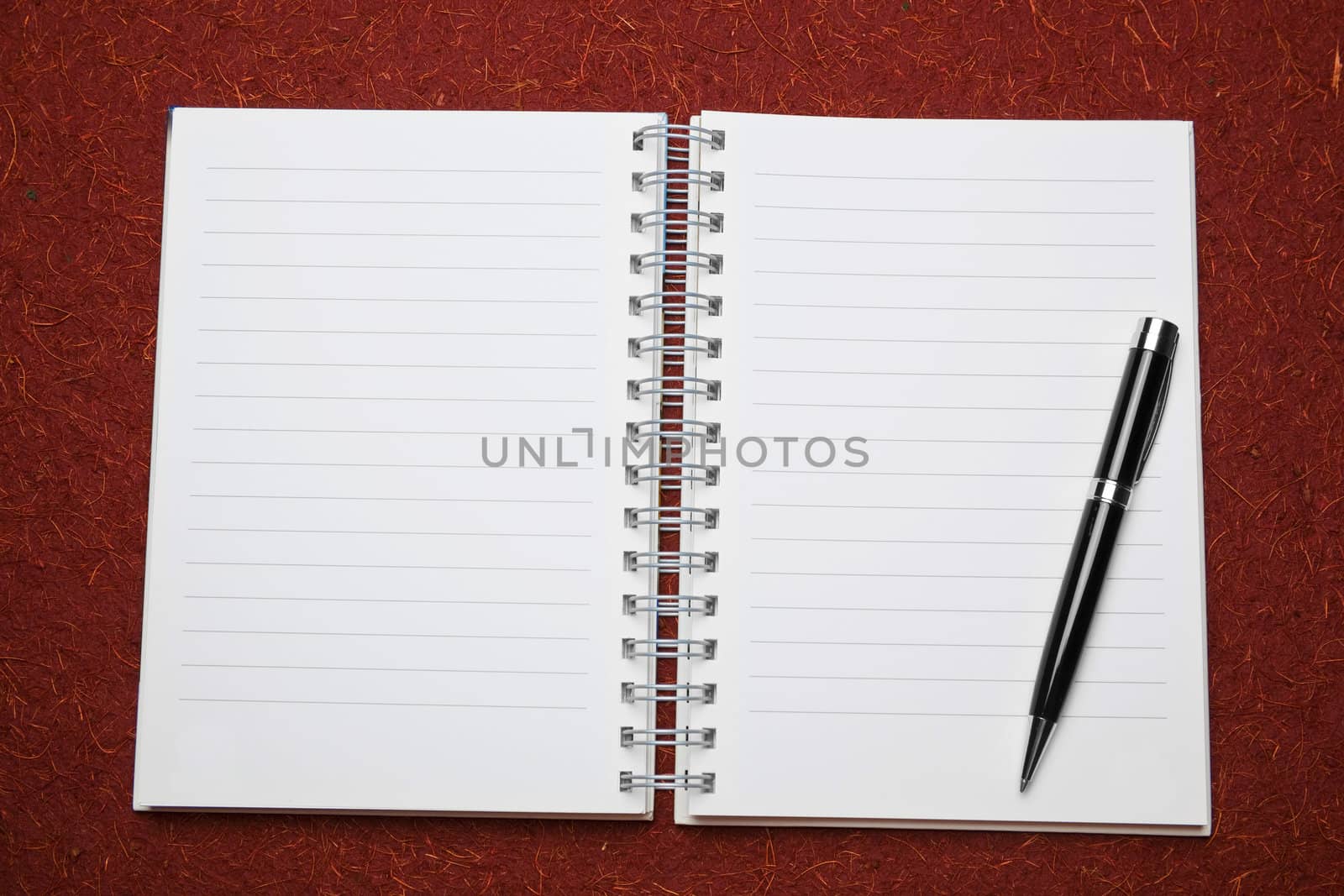 Diary ready for writing, pencil, background