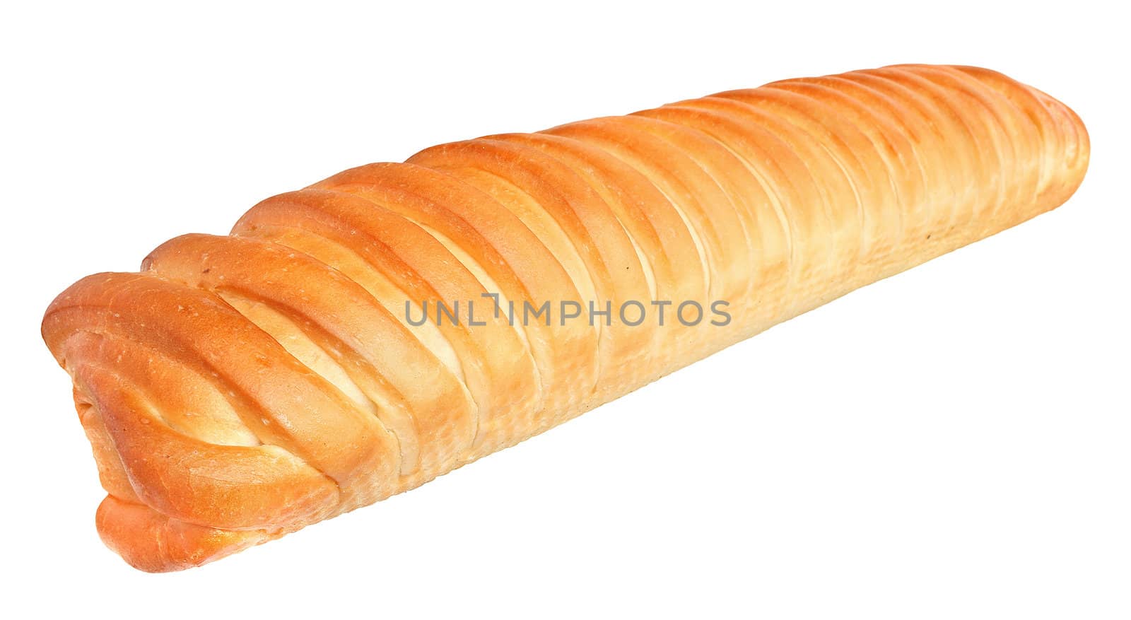 Bread on a white background.