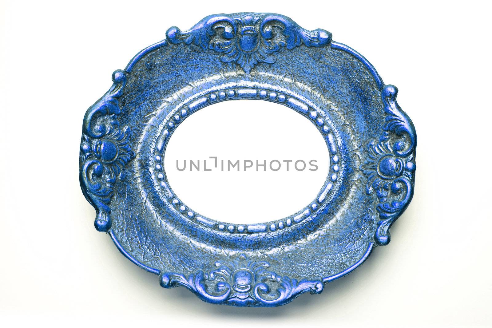 Old Picture Frame Isolated On White Background, Design Element