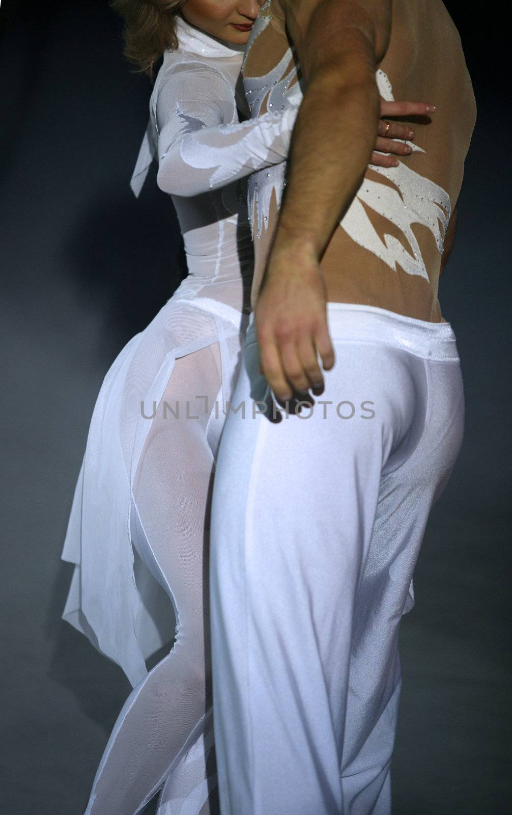 The man and the woman in white clothes