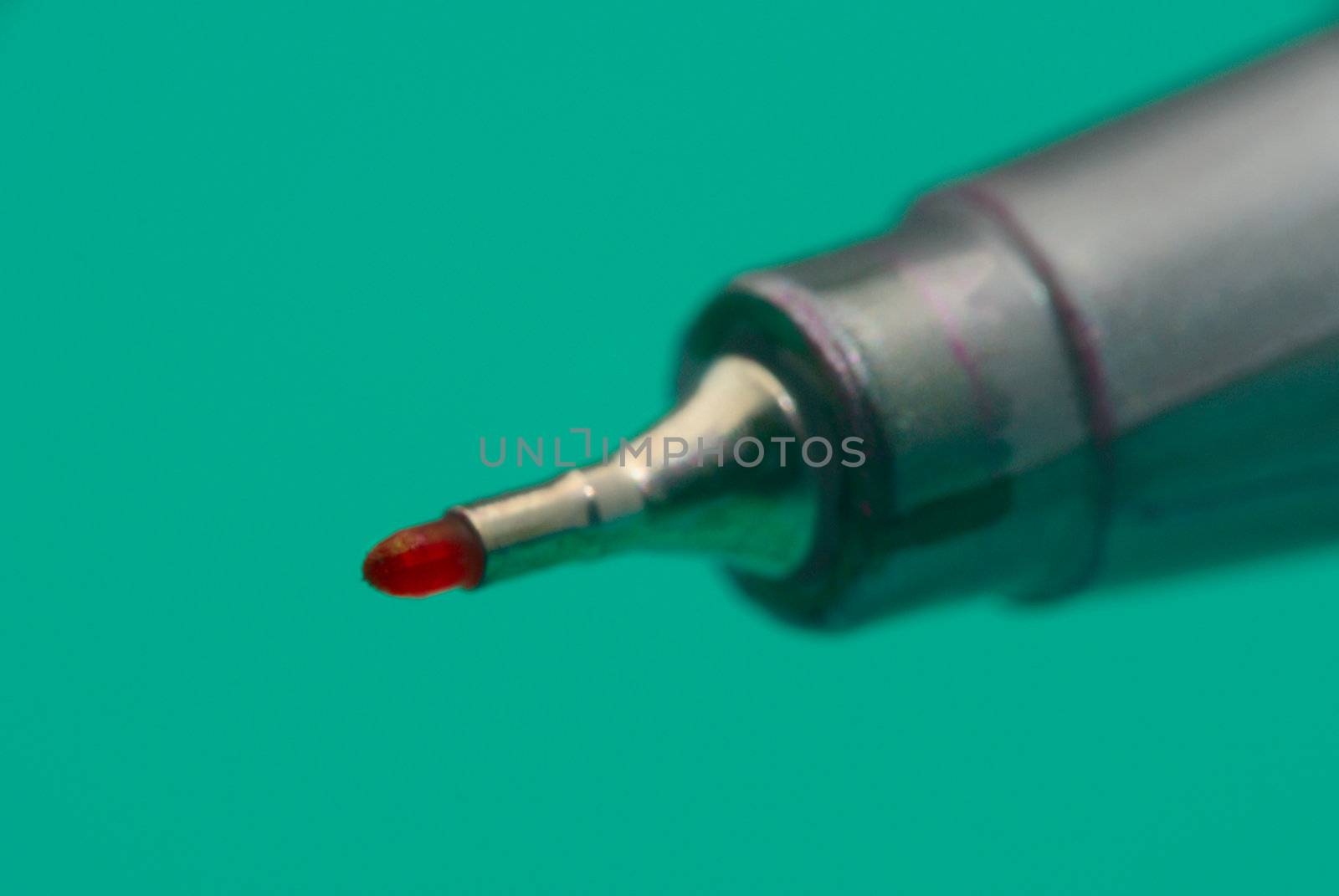 The tip of the pen- extreme macro. Size - 0.5 mm