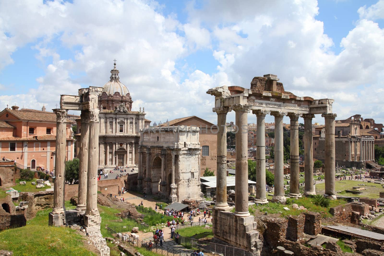 Rome, Italy. One of the most famous landmarks in the world - Roman Forum.