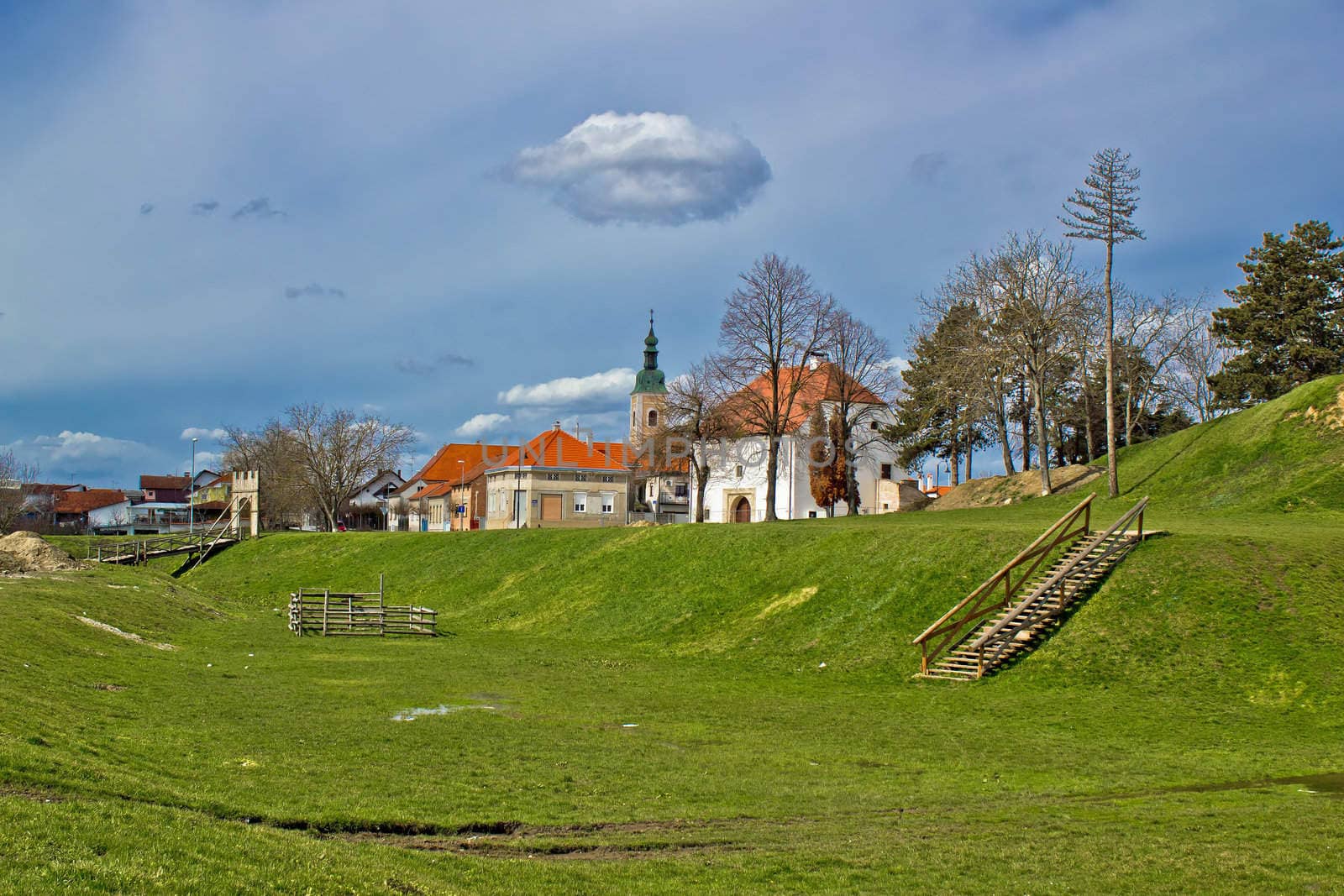 Historic Town of Koprivnica colorful view, Podravina, Croatia