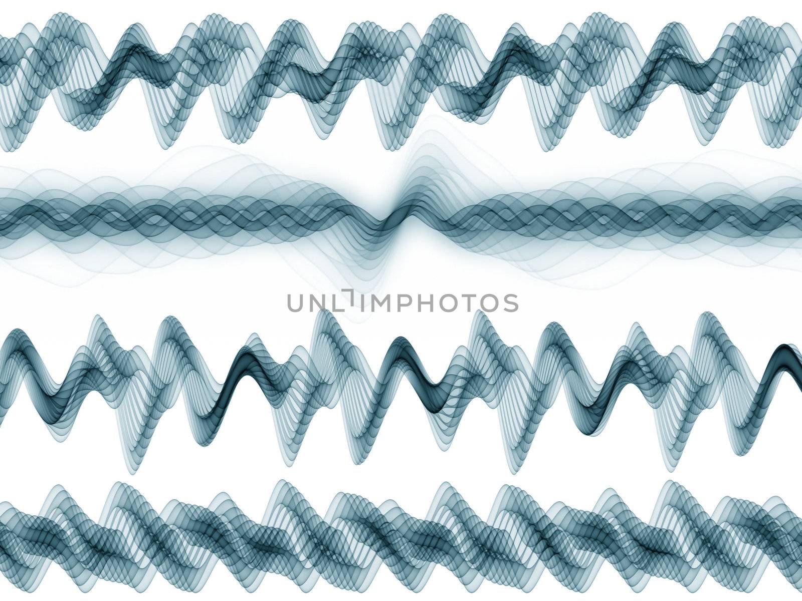 Abstract sound wave rendered in teal against white background