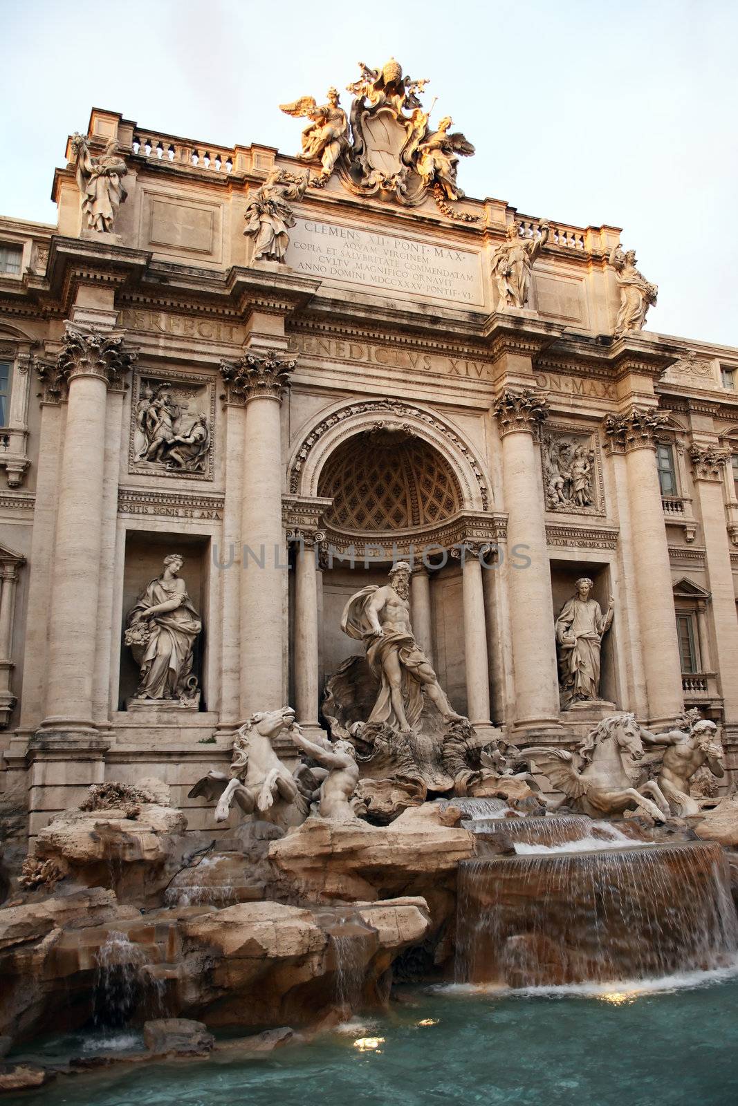 The Famous Trevi Fountain In Rome, Italy