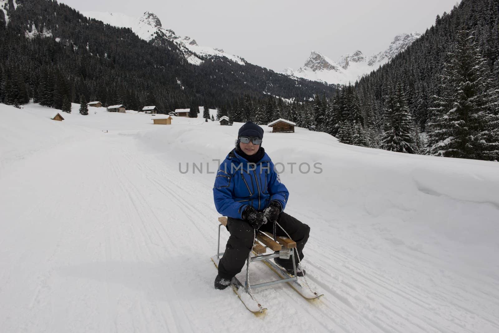 Boy on a Sledge by faabi