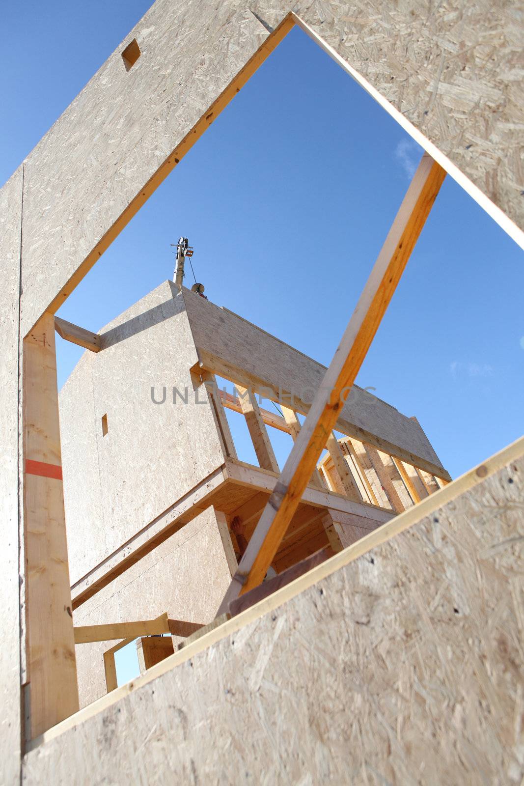 Unfinished wooden house