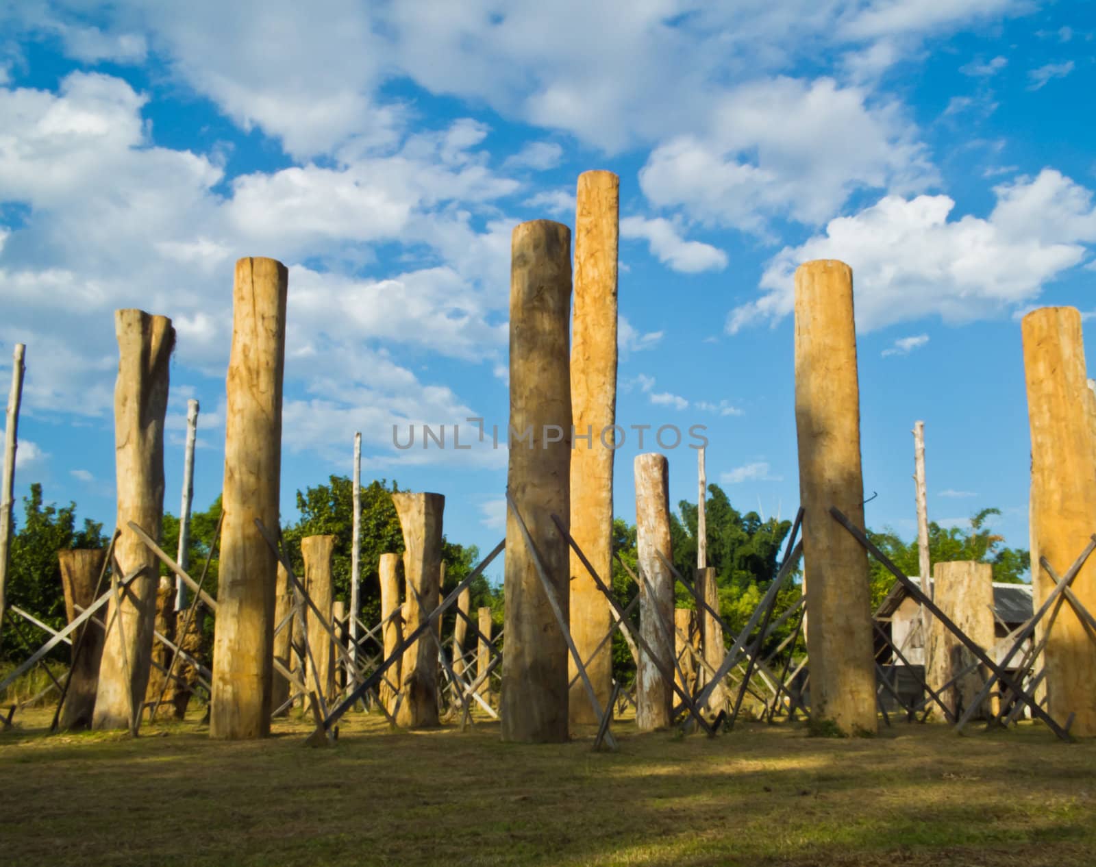 This is a building home on blue sky background