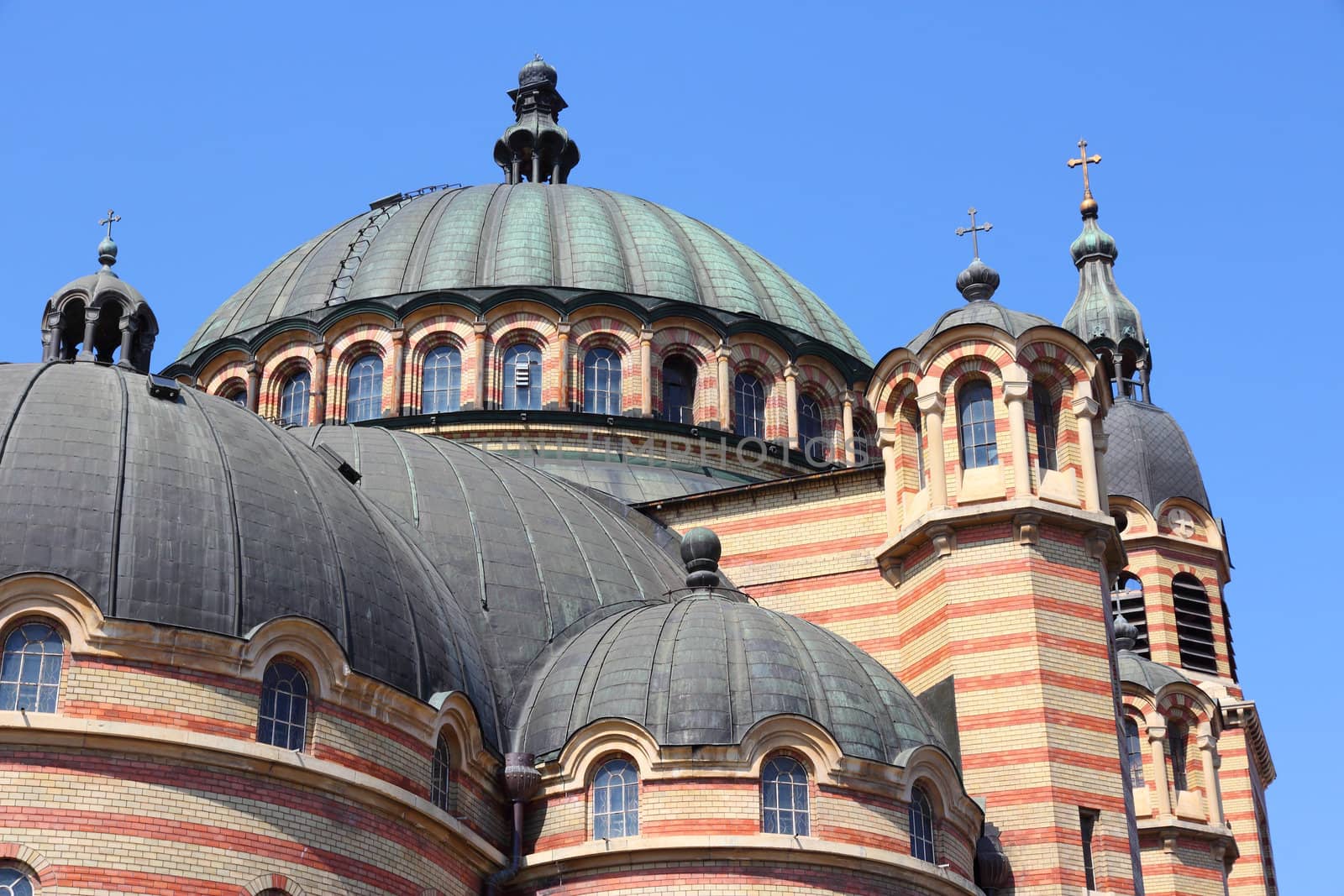 Sibiu, town in Transylvania, Romania. Holy Trinity Orthodox Cathedral.