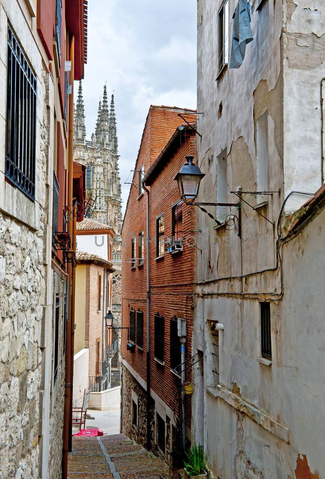 Cityscapes with Gothic Cathedral in Burgos, Spain