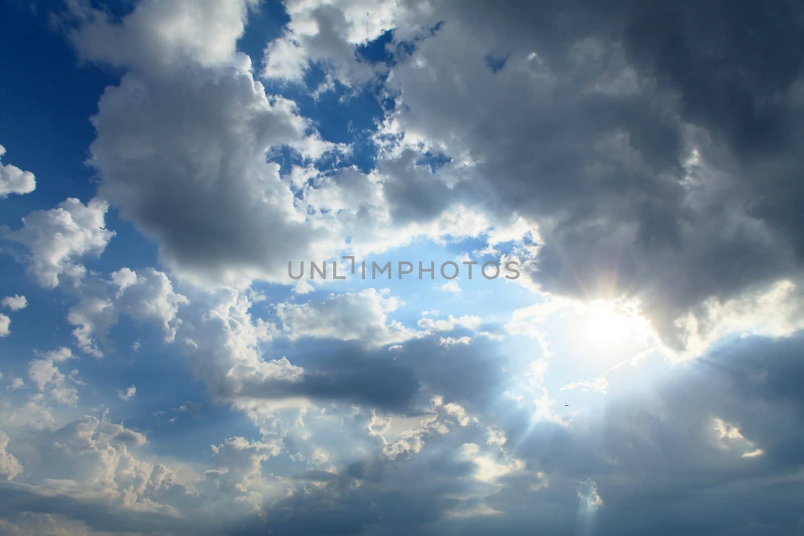 sky with sun  by shebeko