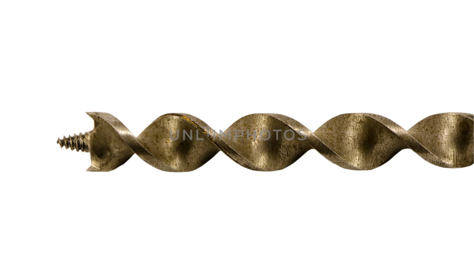 special thick wood drill bit isolated on white background