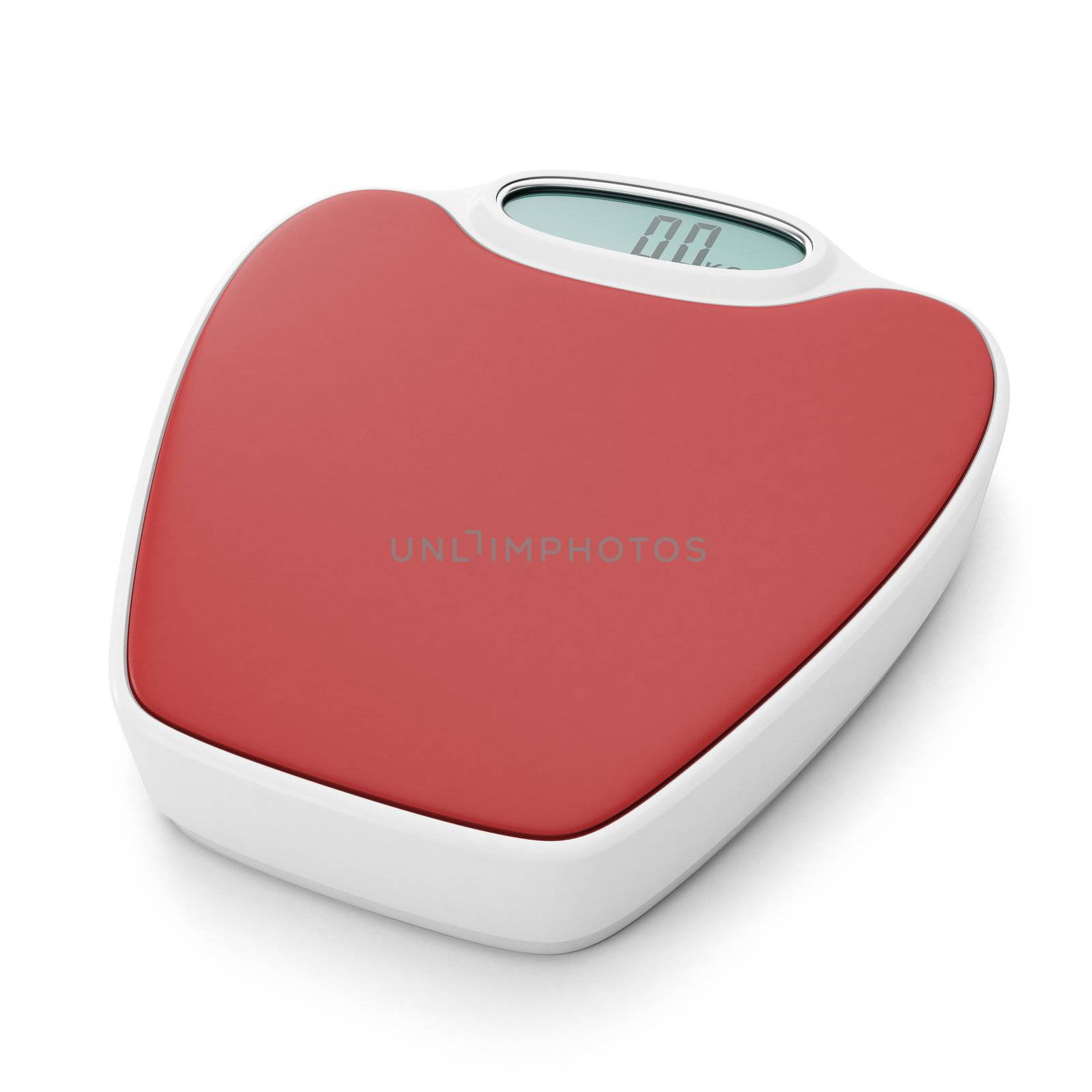 Scales for weighing body weight on a white background, graphic images