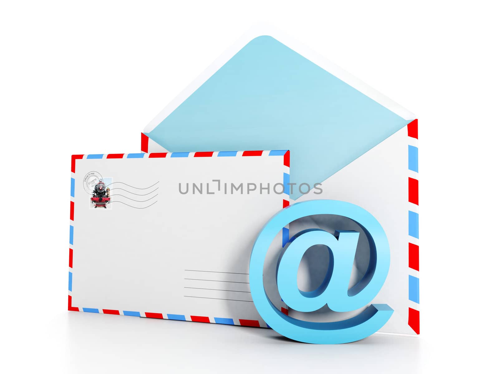 Group envelope is on the white background by kolobsek